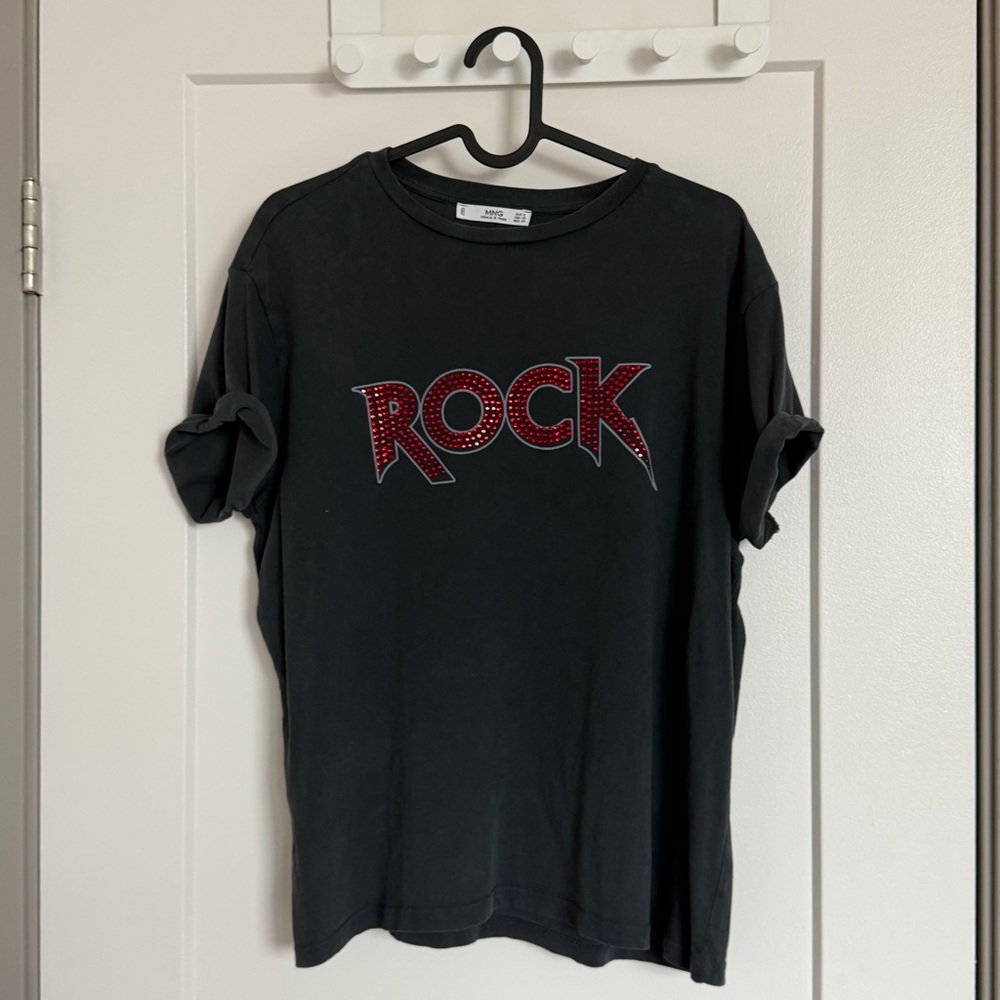 Mango Charcoal Gray T-Shirt